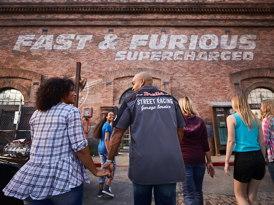 Entrada da atração Fast & Furious Supercharged no Universal Studios Florida, em Orlando