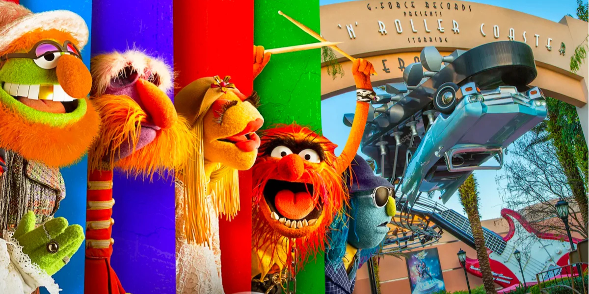 Personagens dos Muppets na nova Rock ‘n’ Roller Coaster Starring The Muppets no Disney’s Hollywood Studios em Orlando em 2026