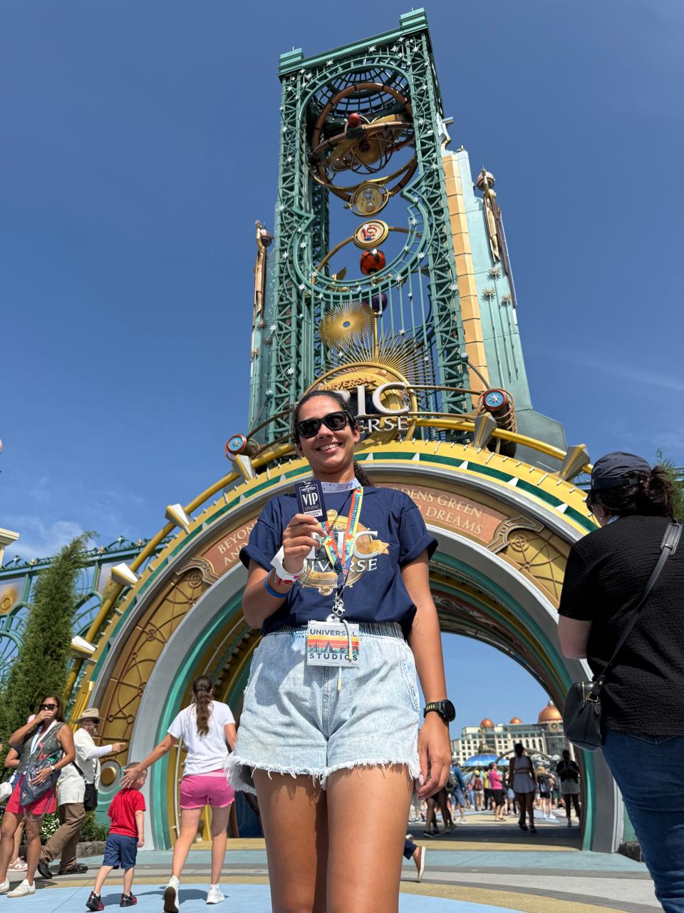 Beatriz da Talla Turismo em preview VIP do Epic Universe da Universal Orlando antes da abertura oficial do parque