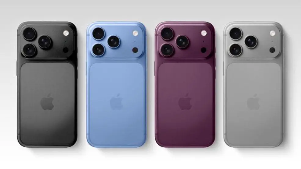 iPhone 18 Pro em quatro opções de cores apresentadas pela Apple